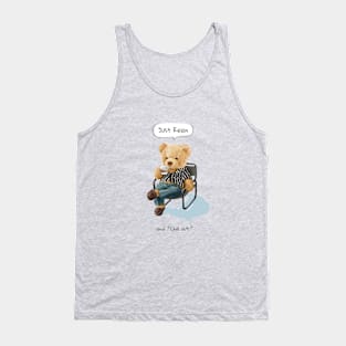 The bear design "Just Relax" Tank Top